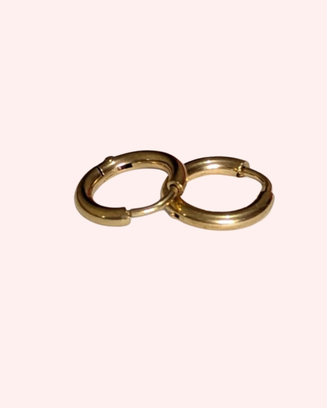 Gold Hoop plain - small